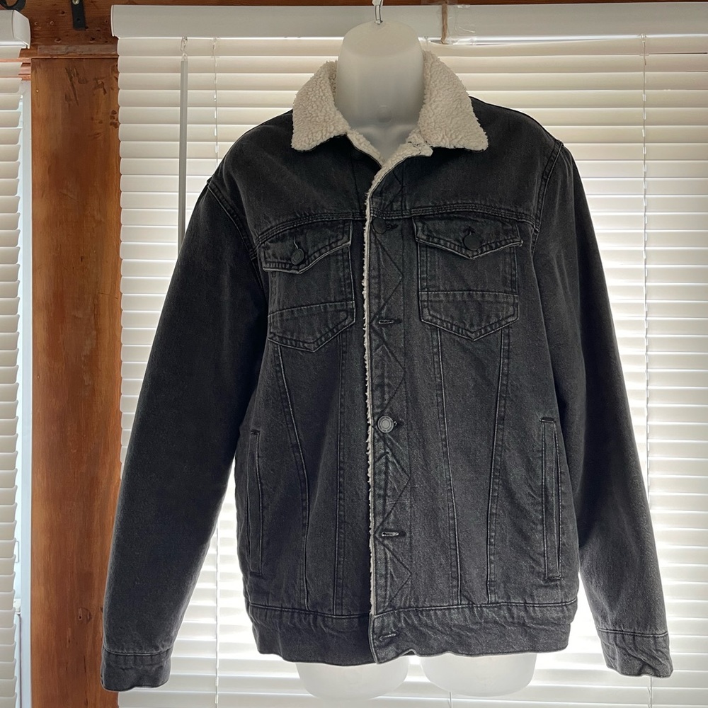 Sunrise Kingdom Denim Fur Lined Trucker Jean Jacket Women's Small